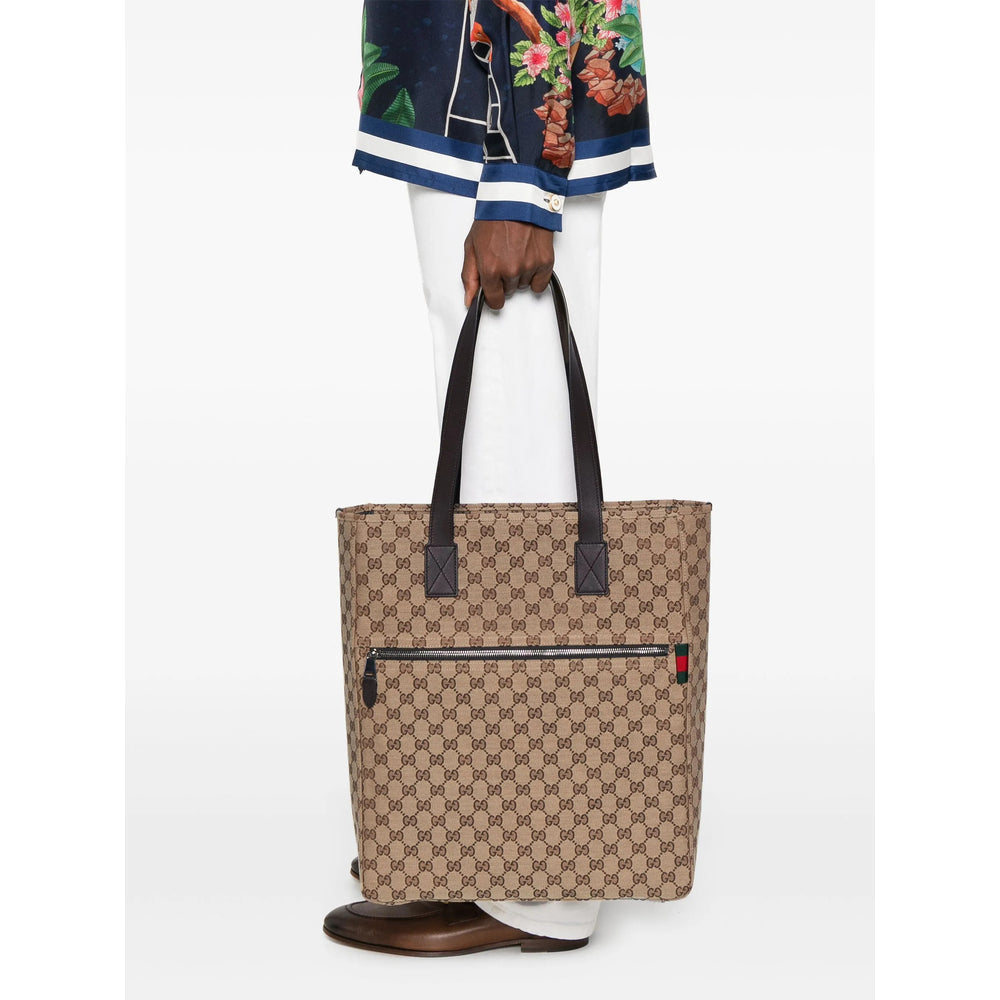 Gucci Neutrals Tote Bags Men by Luosophy
