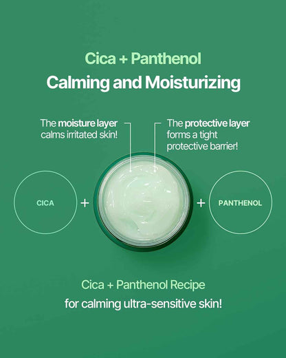 CICA Panthenol Moisturizing Cream | Overnight Face Cream | Soothing, Moisturizing, and Hydrating Facial Mask with Hyaluronic Acid | Korean Skin Care Overnight Moisturizer | 2.70 Fl Oz
