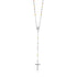 Three Toned Rosary Chain and Bead Necklace in Sterling Silver by Bids.com