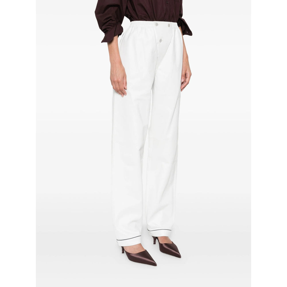Prada White Trousers - Straight Trousers Women by Luosophy