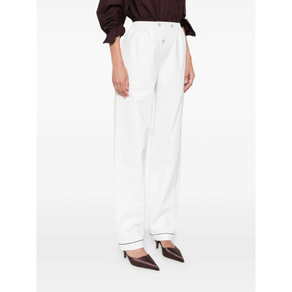Prada White Trousers - Straight Trousers Women by Luosophy