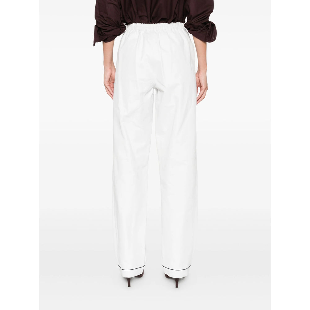 Prada White Trousers - Straight Trousers Women by Luosophy