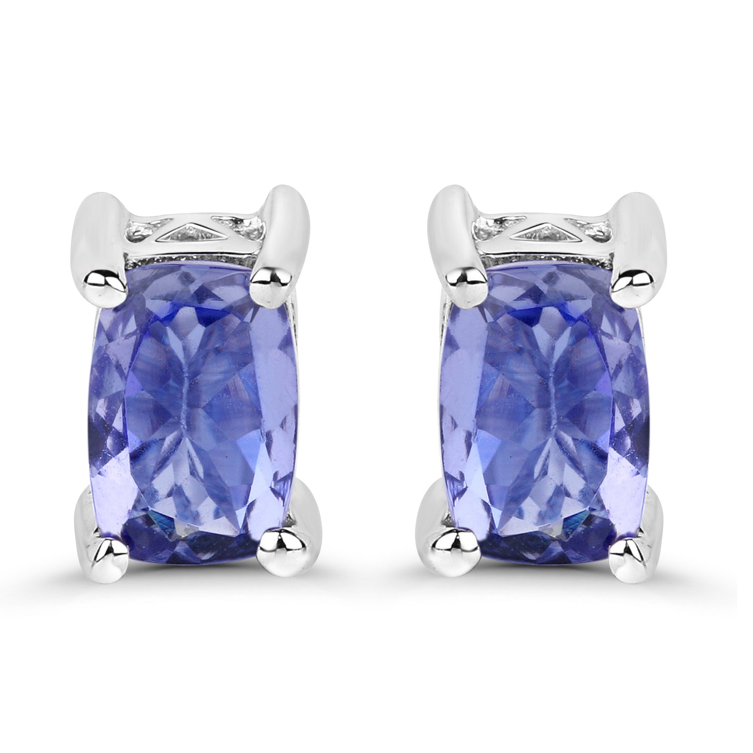 1.06 Carat Genuine Tanzanite .925 Sterling Silver Earrings  DestGlow