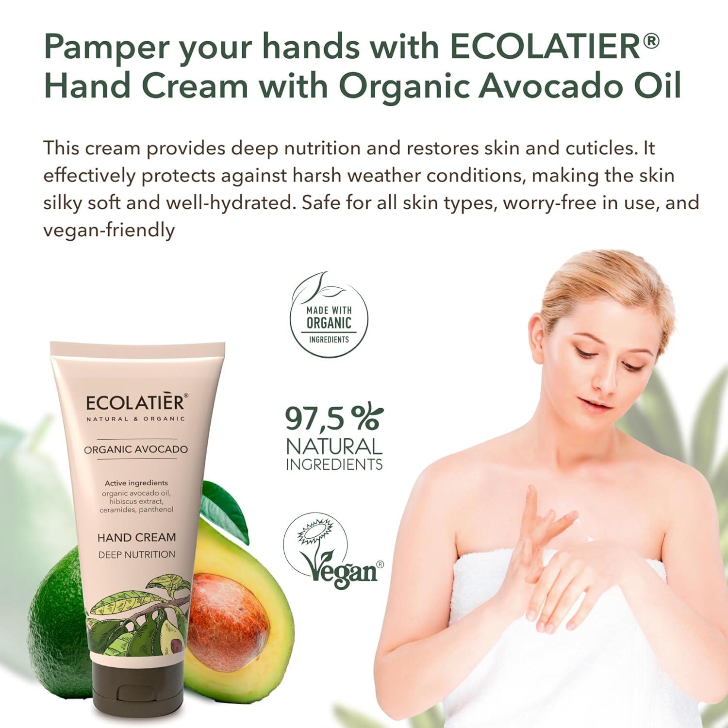 Hand Cream Deep Nutrition Organic Avocado by Damask Rose