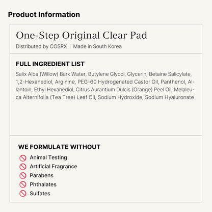 Cosrx Original Clear Pad by AsiaBeautyMall