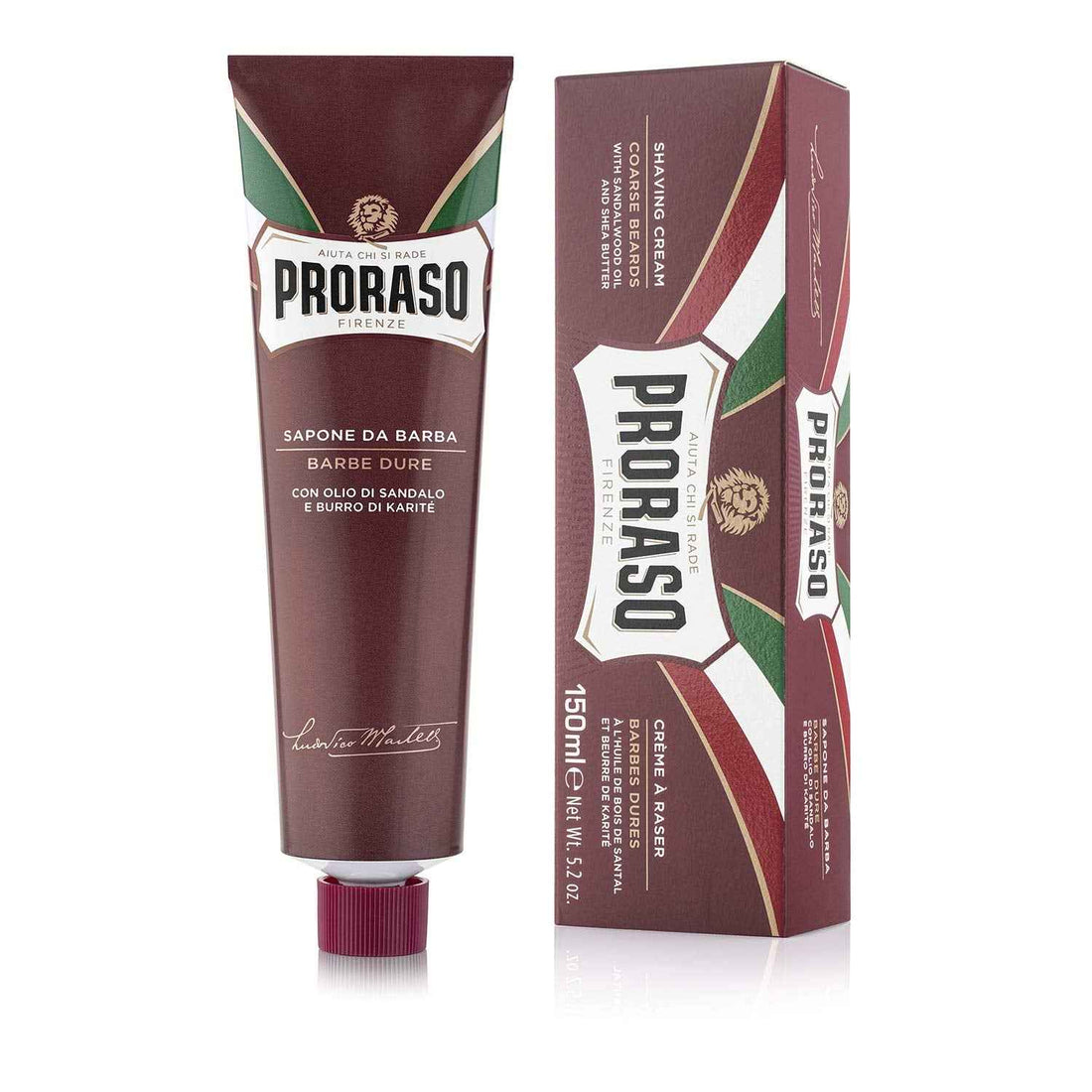Proraso Emollient &amp; Nourishing Shaving Cream With Sandalwood Oil &amp; Shea Butter 5.2 Oz