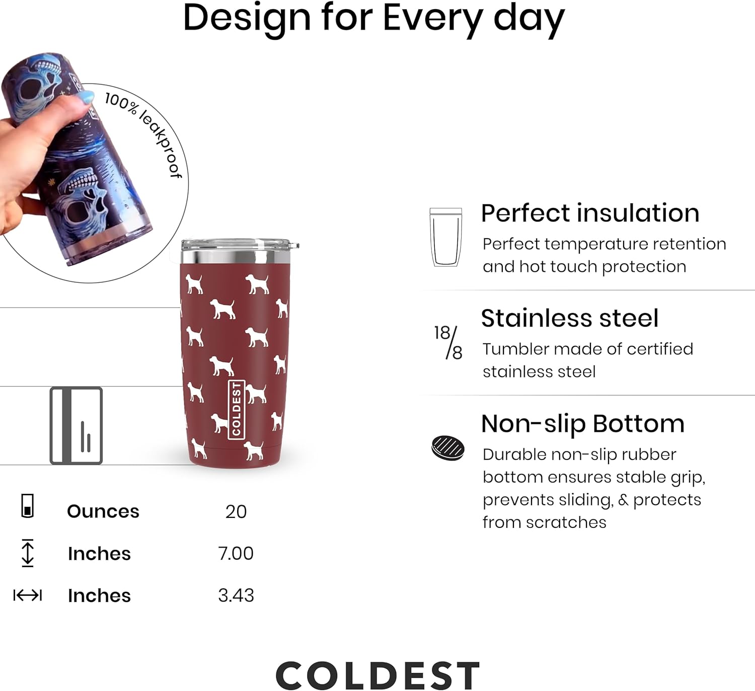 Coldest 20 oz Tumbler v2 by Coldest