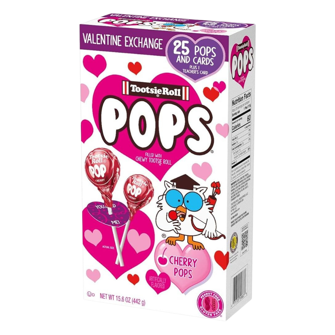 Tootsie Pop Valentine Exchange Lollipops with Cards (15.6oz) by Farmacias Savia