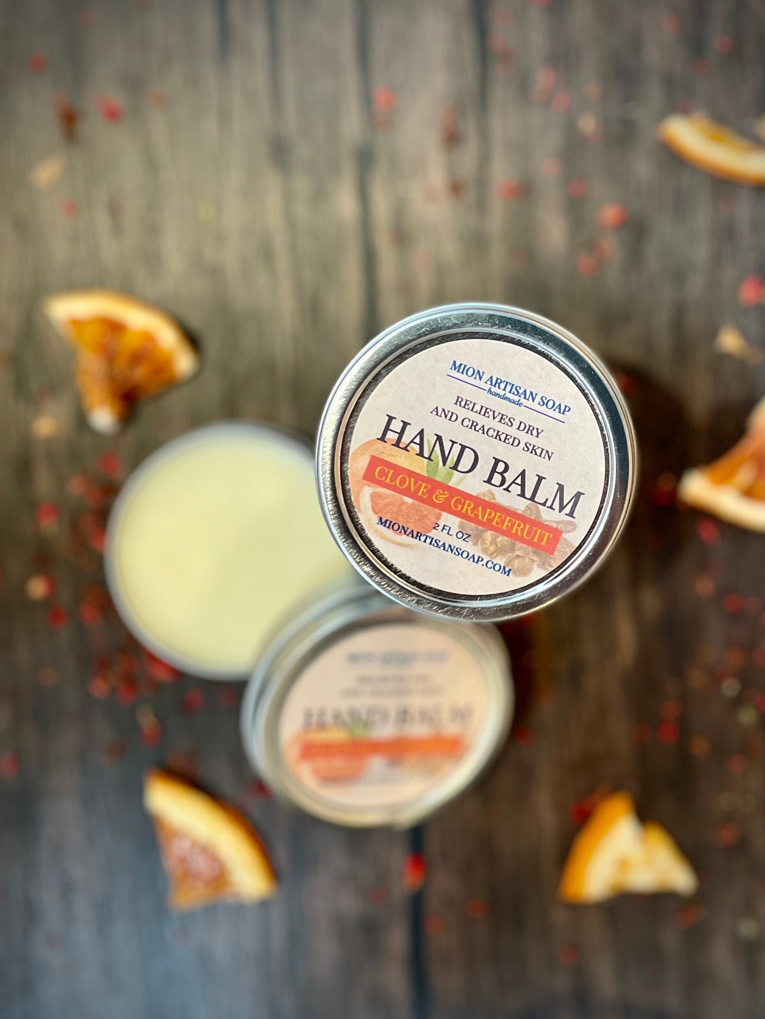 Hand Balm - Clove and Grapefruit | Not Greasy, Antibacterial, Moisture-Locking by MION Artisan Soap Co.