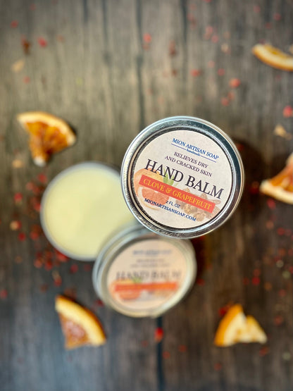 Hand Balm - Clove and Grapefruit | Not Greasy, Antibacterial, Moisture-Locking by MION Artisan Soap Co.