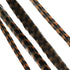 Donna Bella Striped Golden Straw Feather Hair Extensions 