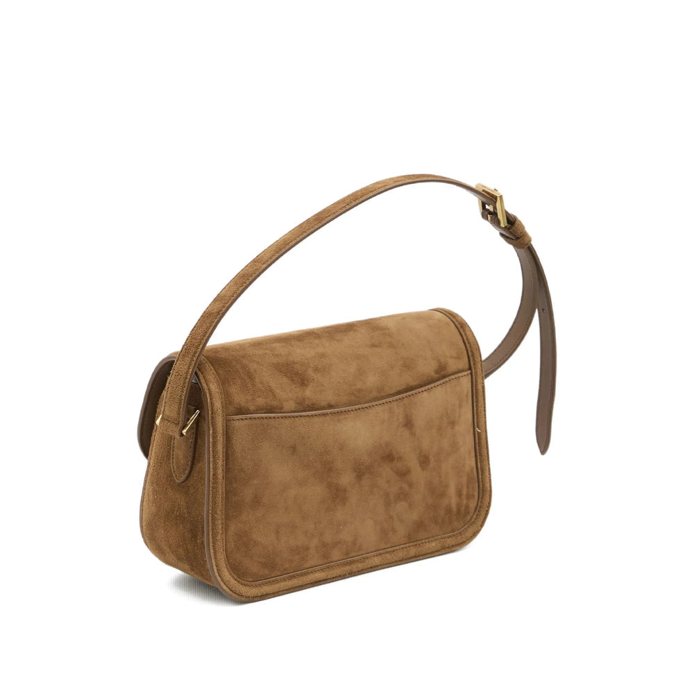 Saint Laurent Brown Shoulder Bags Women by Luosophy