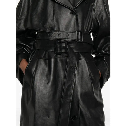 Balenciaga Black Coats - Leather Coats Women by Luosophy
