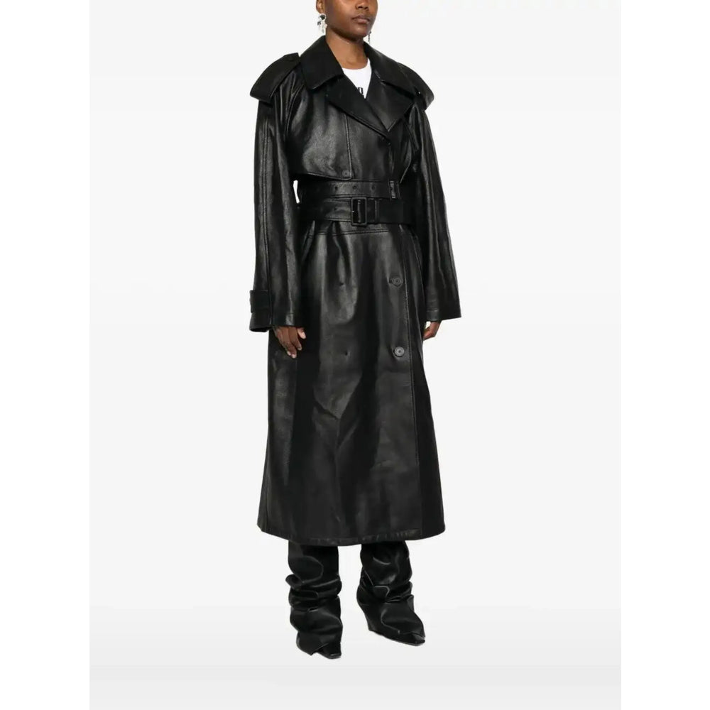 Balenciaga Black Coats - Leather Coats Women by Luosophy