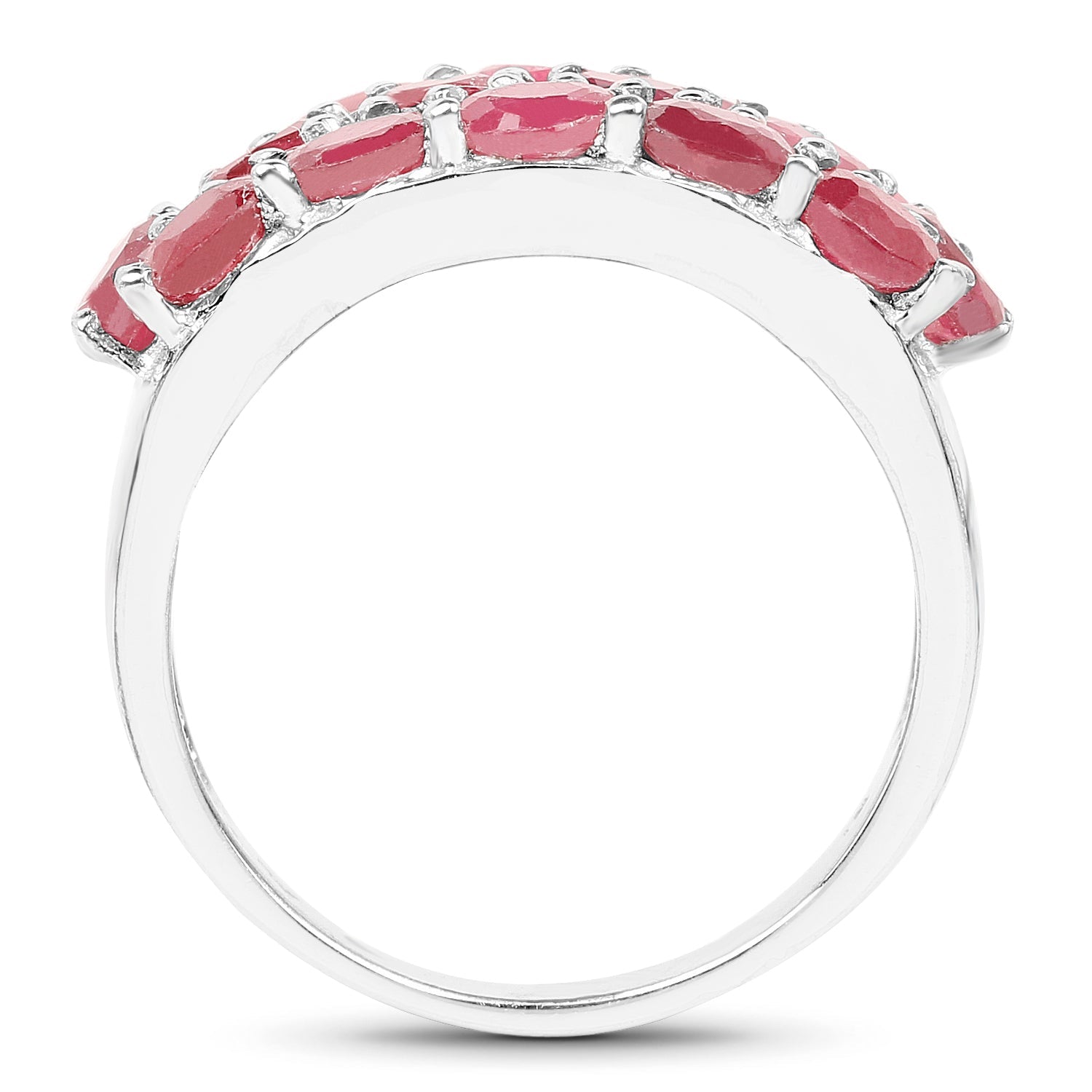 3.52 Carat Genuine Ruby .925 Sterling Silver Ring by Bids.com