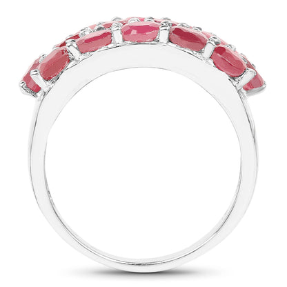 3.52 Carat Genuine Ruby .925 Sterling Silver Ring by Bids.com
