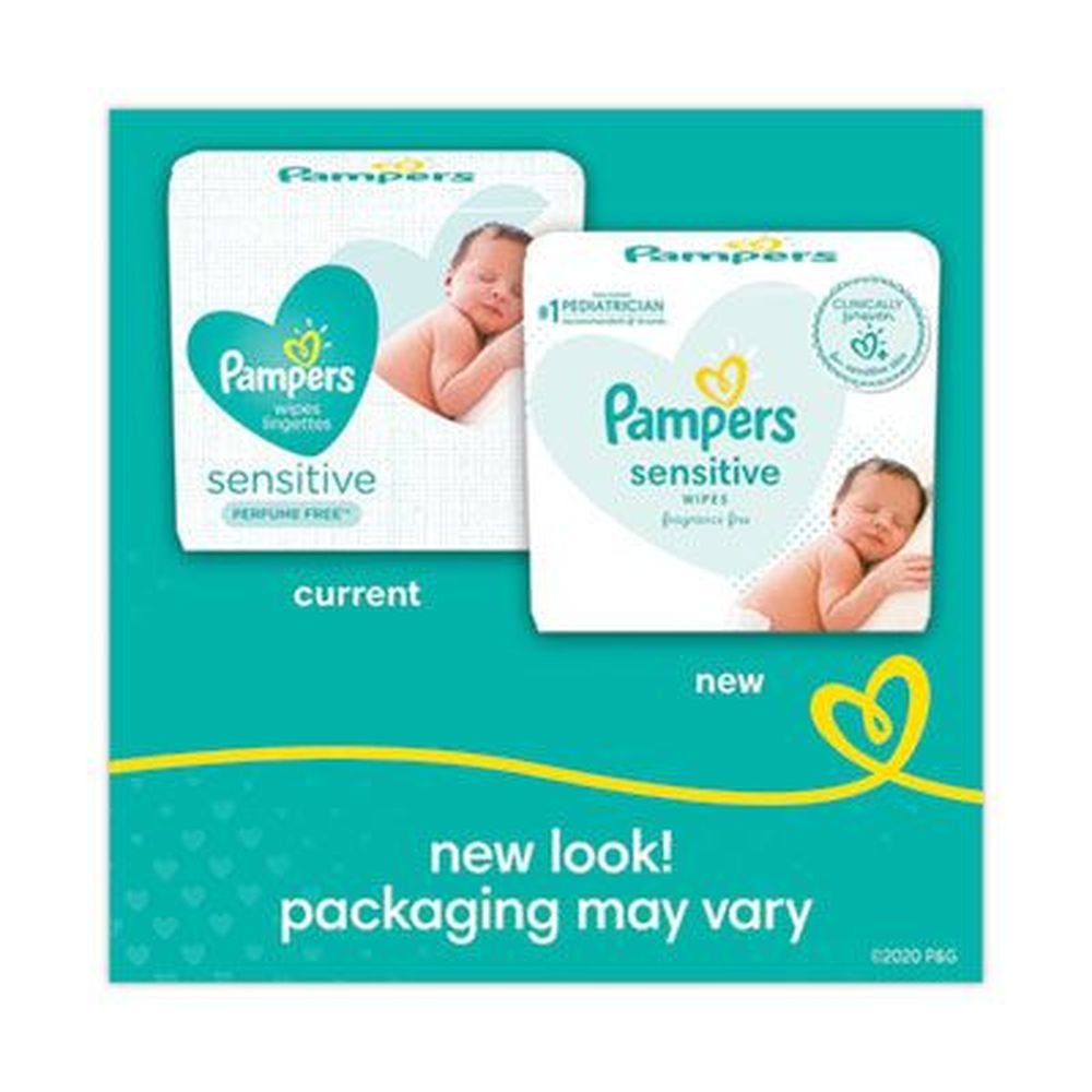 Pampers Sensitive Water-Based Baby Wipes, Unscented, 56 Count Pop-Top Pack by Pasteur Pharmacy