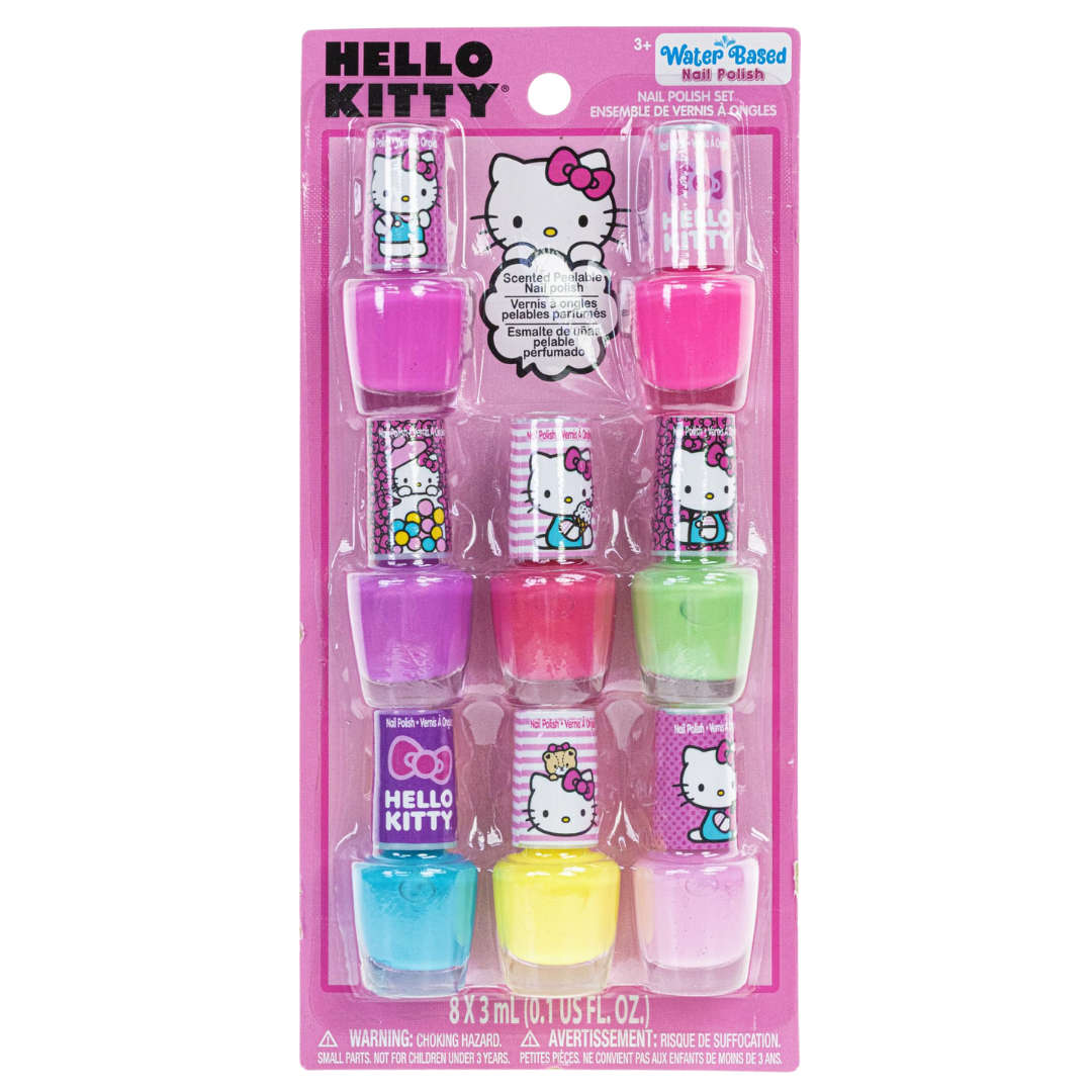 Hello Kitty Scented Peel-Off Nail Polish Set (8 Pack) by Farmacias Savia