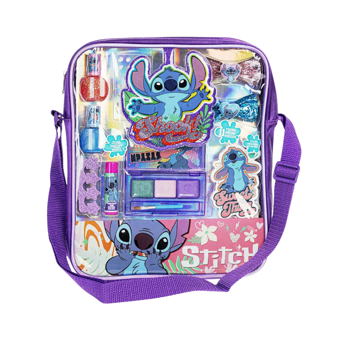 Disney Stitch Cosmetic Beauty Gift Set with Carry Bag (11 Pcs) by Farmacias Savia
