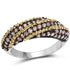 1.25 Carat Genuine Champagne Diamond and Yellow Diamond .925 Sterling Silver Ring by Bids.com