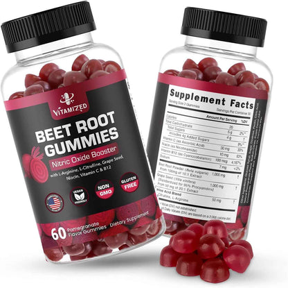 VITAMIZED Beetroot Gummies 1000mg - Nitric Oxide Supplement