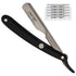 Parker PTB Push Type Black Handle Straight Barber Razor by Pasteur Pharmacy