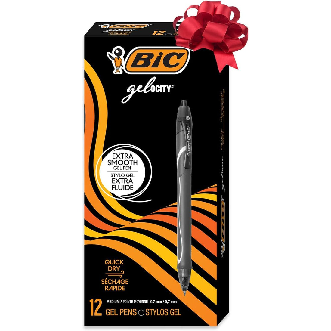 Bic  Velocity Gel Pens Black  6x2 