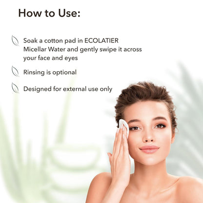 x-Micellar Water Cleansing &amp; Mouisturizing Organic Aloe Vera by Damask Rose