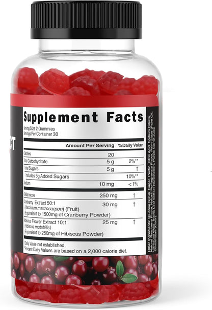 Powerful Cranberry Gummies 1500mg with D-Mannose - Urinary Tract Health - Fast-Acting Bladder Support Supplement - 60 Count by The VITAMIZED Shop