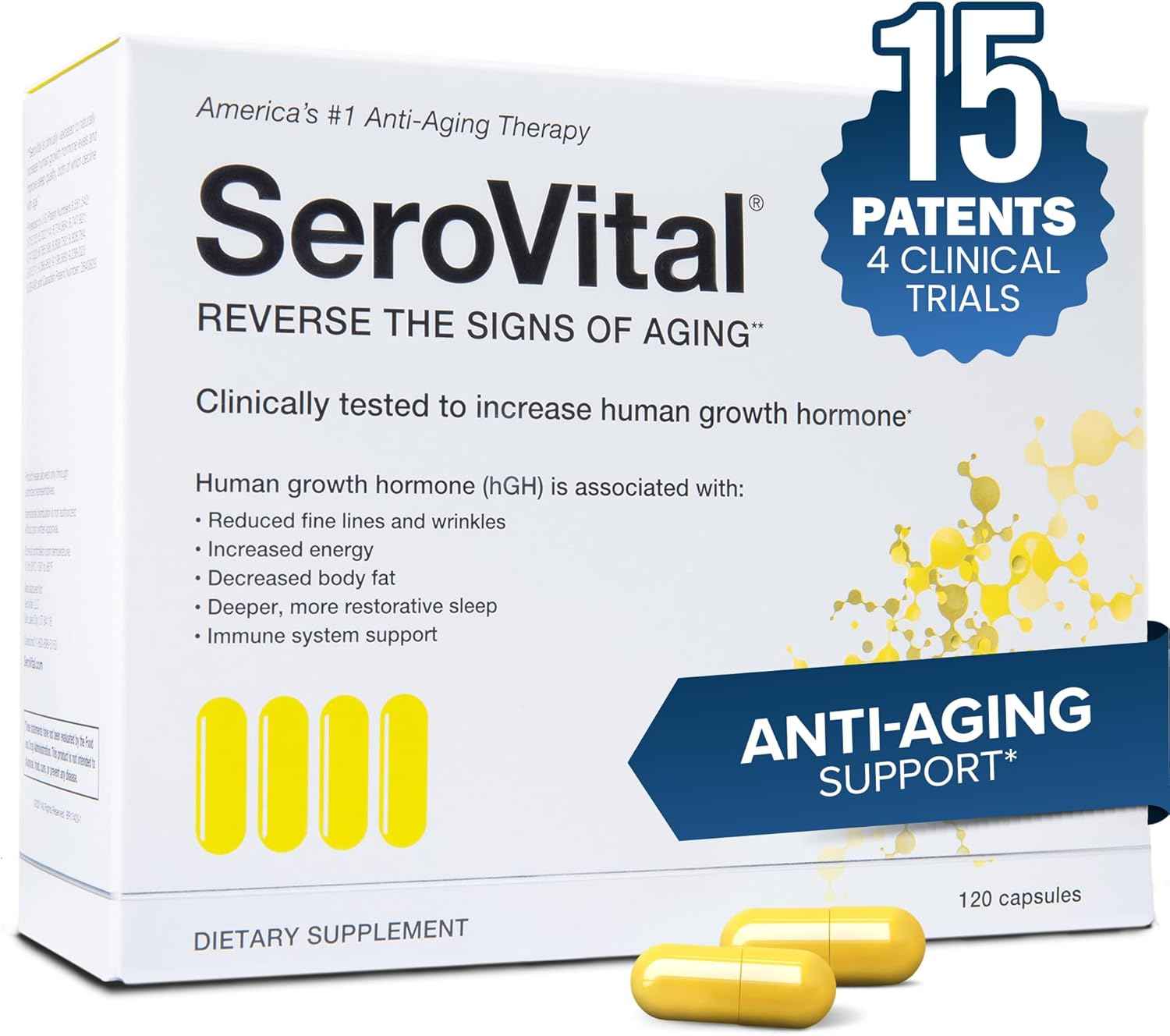 Serovital Renewal Complex - Anti Aging Supplements - Improved Energy, Immunity and Sleep (30 days serving) - Clearance Sale