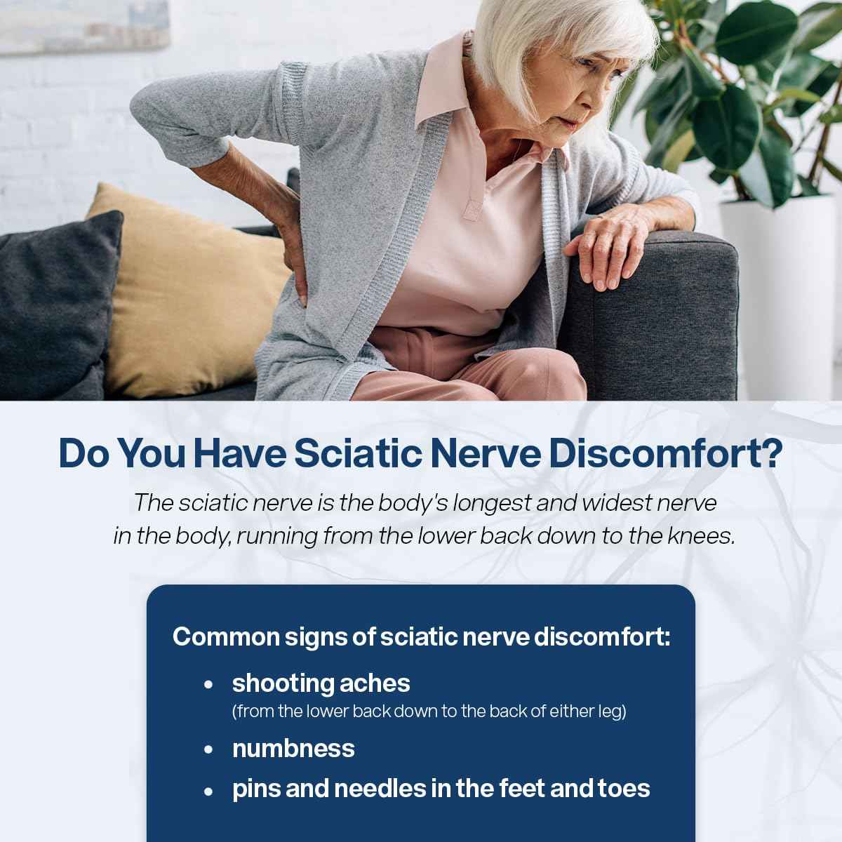 Sciatic Nerve Health Support Supplement - 120 Capsules