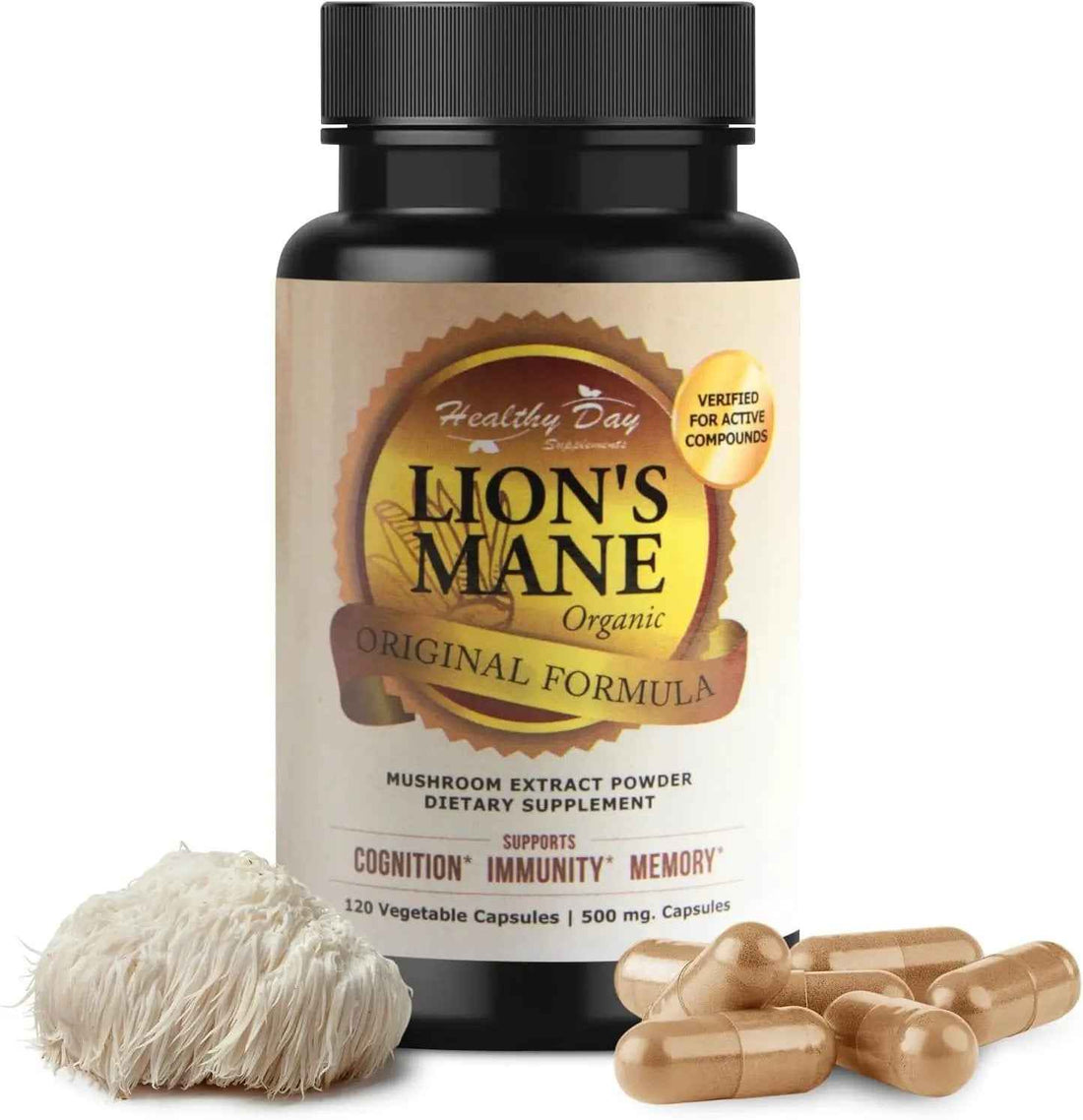 Lion’s Mane Mushroom Capsules – Supports Focus, Memory &amp; Mental Clarity