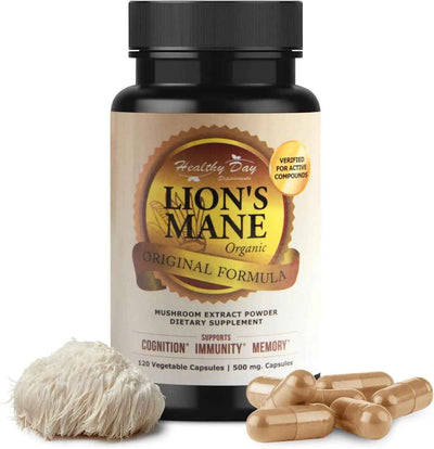 Lion’s Mane Mushroom Capsules – Supports Focus, Memory & Mental Clarity