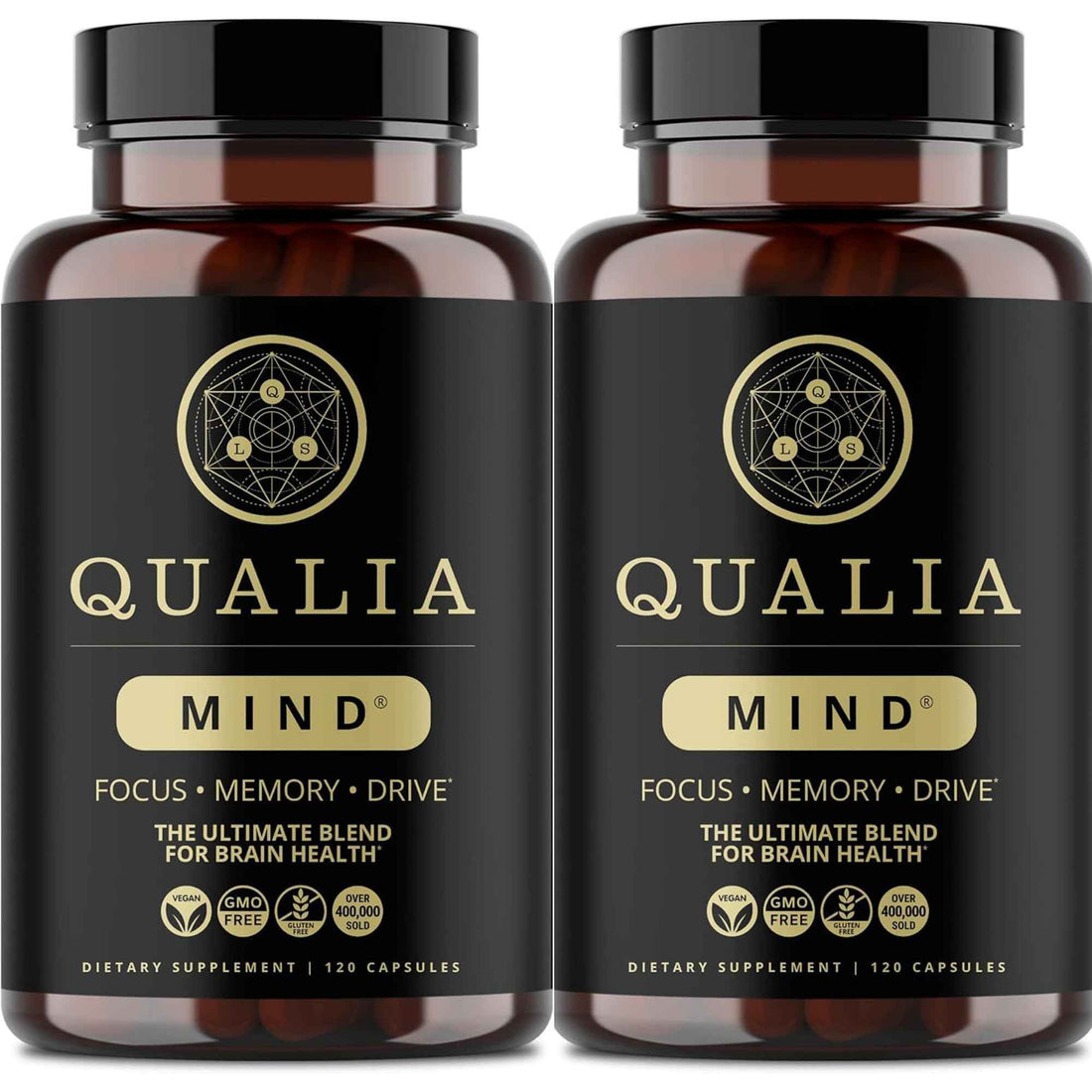 QUALIA MIND | The Ultimate Blend For Brain Health* | Doctor-Formulated Nootropic To Fuel Focus &amp; Concentration* | Supports Long Term Brain Health| Maintain Drive &amp; Productivity | 2 Month Supply
