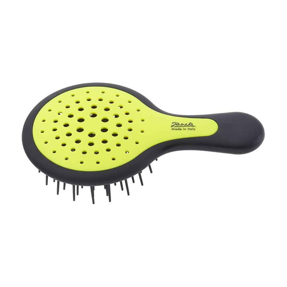Janeke Mini SuperBrushh Bicolor Black &amp; Green Hair Brush