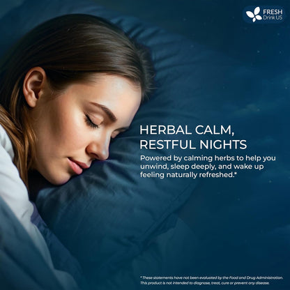 Premium Better Sleep Herbal Tea | Special Herbal Sleep Tea, Caffeine-Free Loose Leaf Blend with Spearmint Leaves, Lemongrass Leaves, and Hawthorn Berry – Naturally Refreshing and Aromatic. by FreshDrinkUS - Natural and Premium Herbal Tea