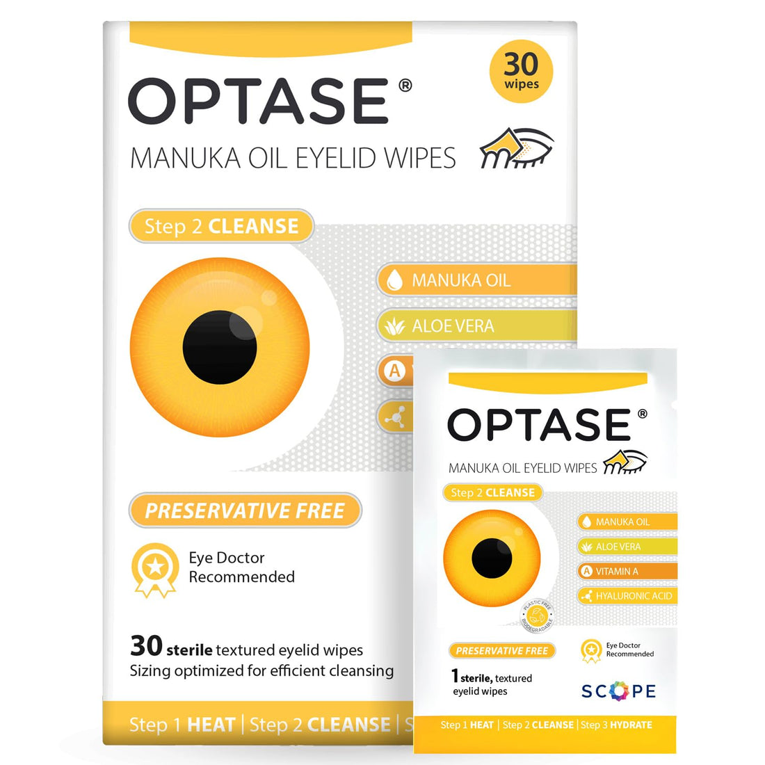 OPTASE Manuka Oil Eyelid Wipes 30 Preservative by Pasteur Pharmacy