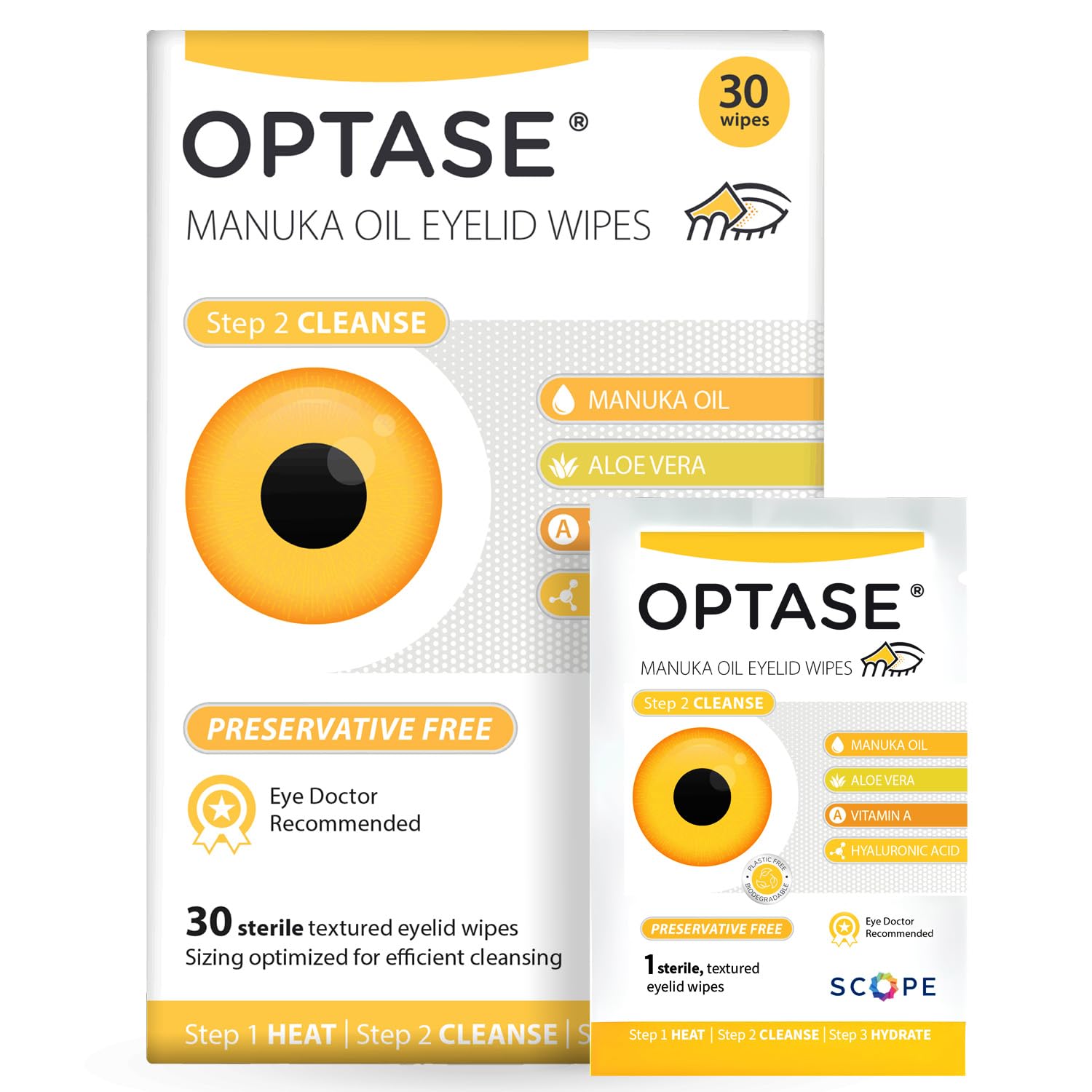 OPTASE Manuka Oil Eyelid Wipes 30 Preservative by Pasteur Pharmacy