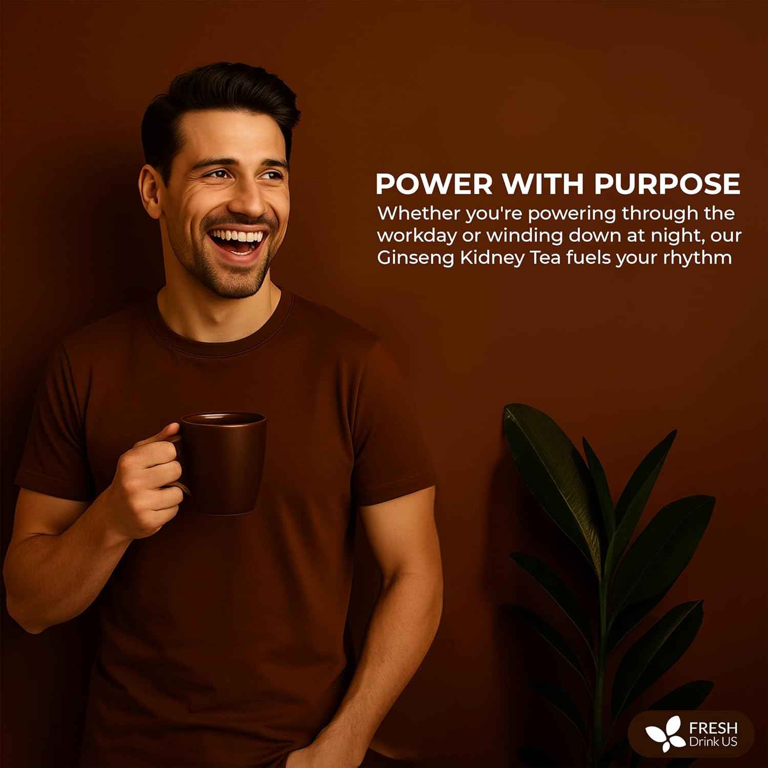 Ginseng 6 Treasures Kidney Tea, Super Kidney Cleanse Detox Tea For Men &amp; Women, 100% Natural Roots &amp; Berries | Caffeine-Free | Adaptogenic Blend for Energy, Wellness &amp; Vitality Support