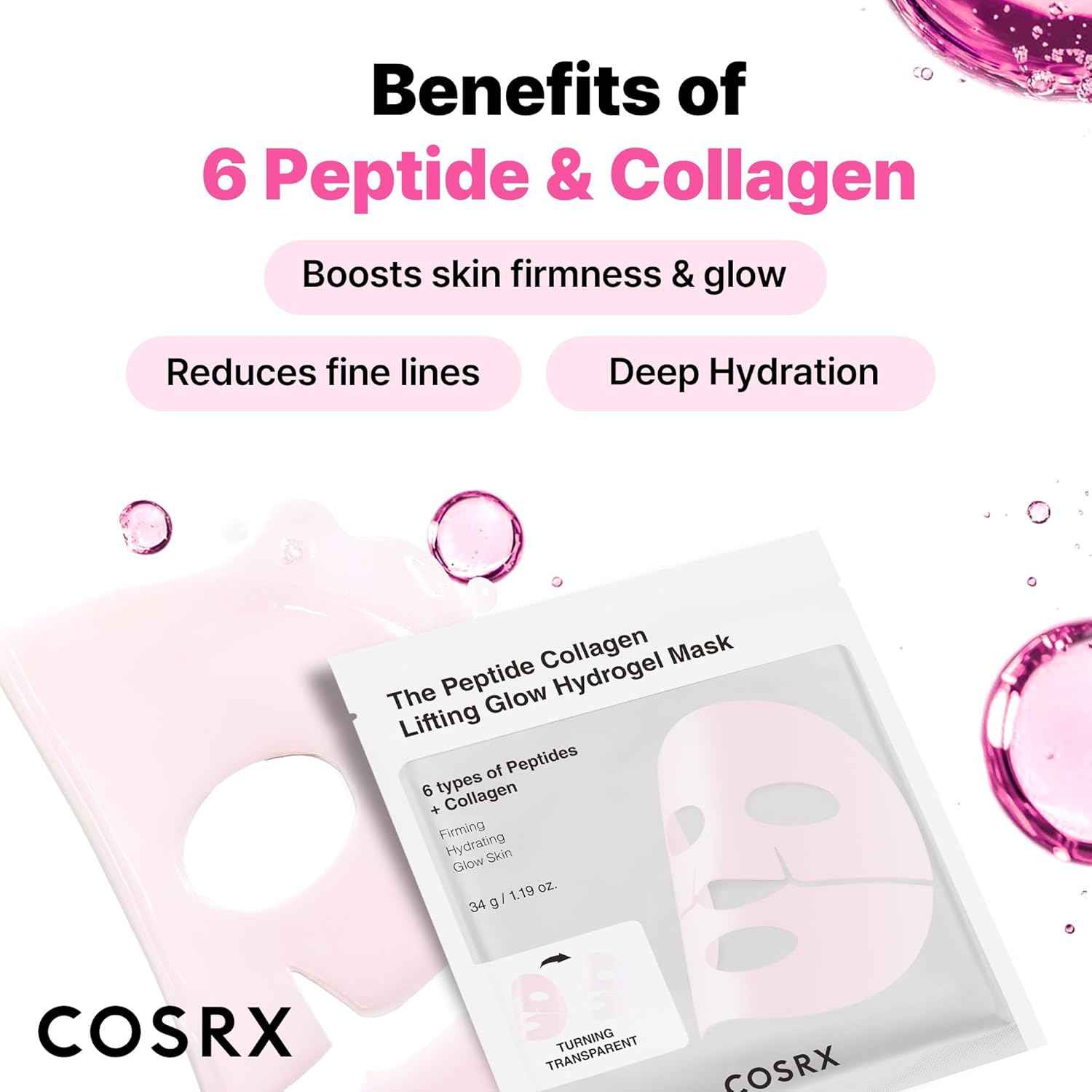Cosrx The Peptide Collagen Lifting Glow Hydrogel Mask