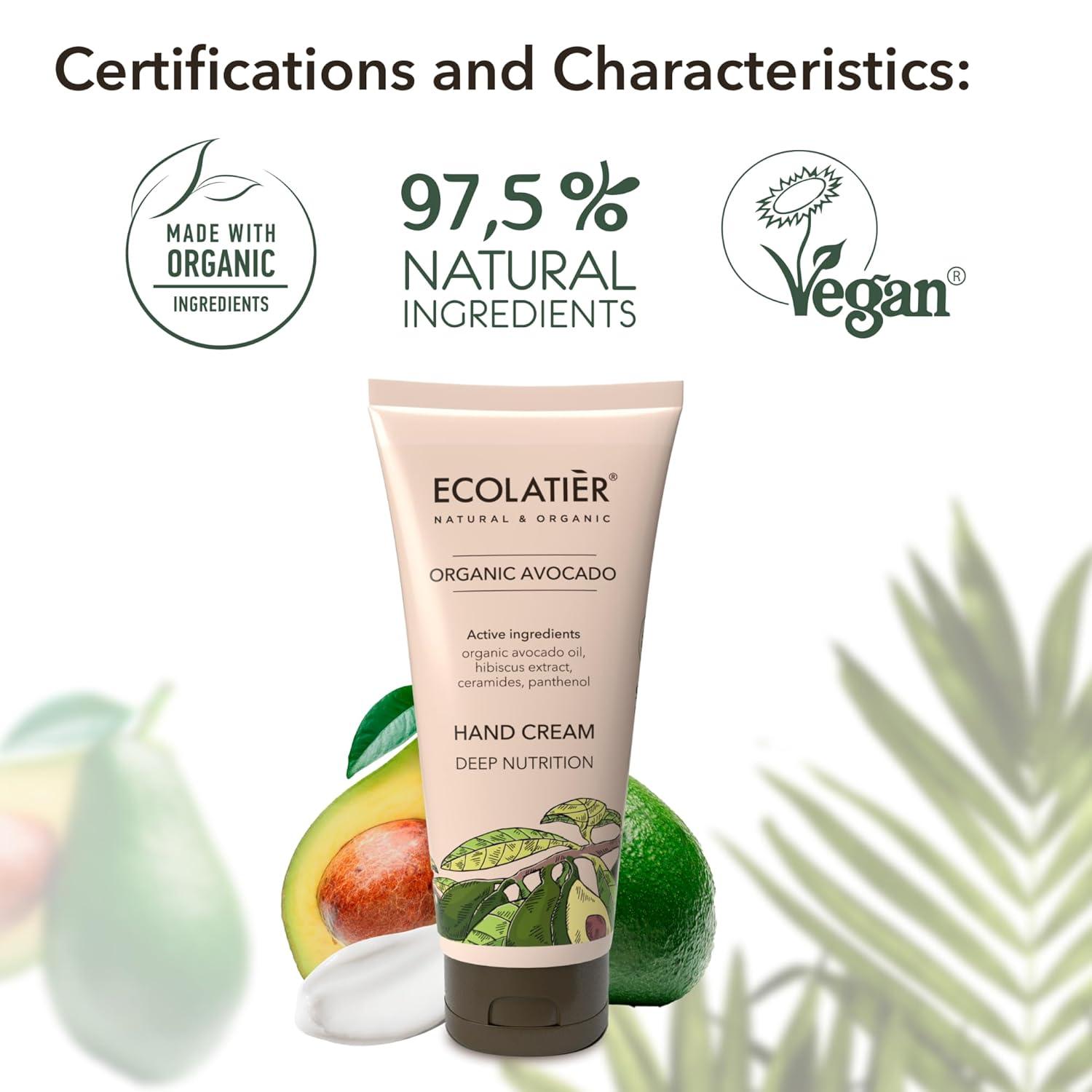 Hand Cream Deep Nutrition Organic Avocado by Damask Rose
