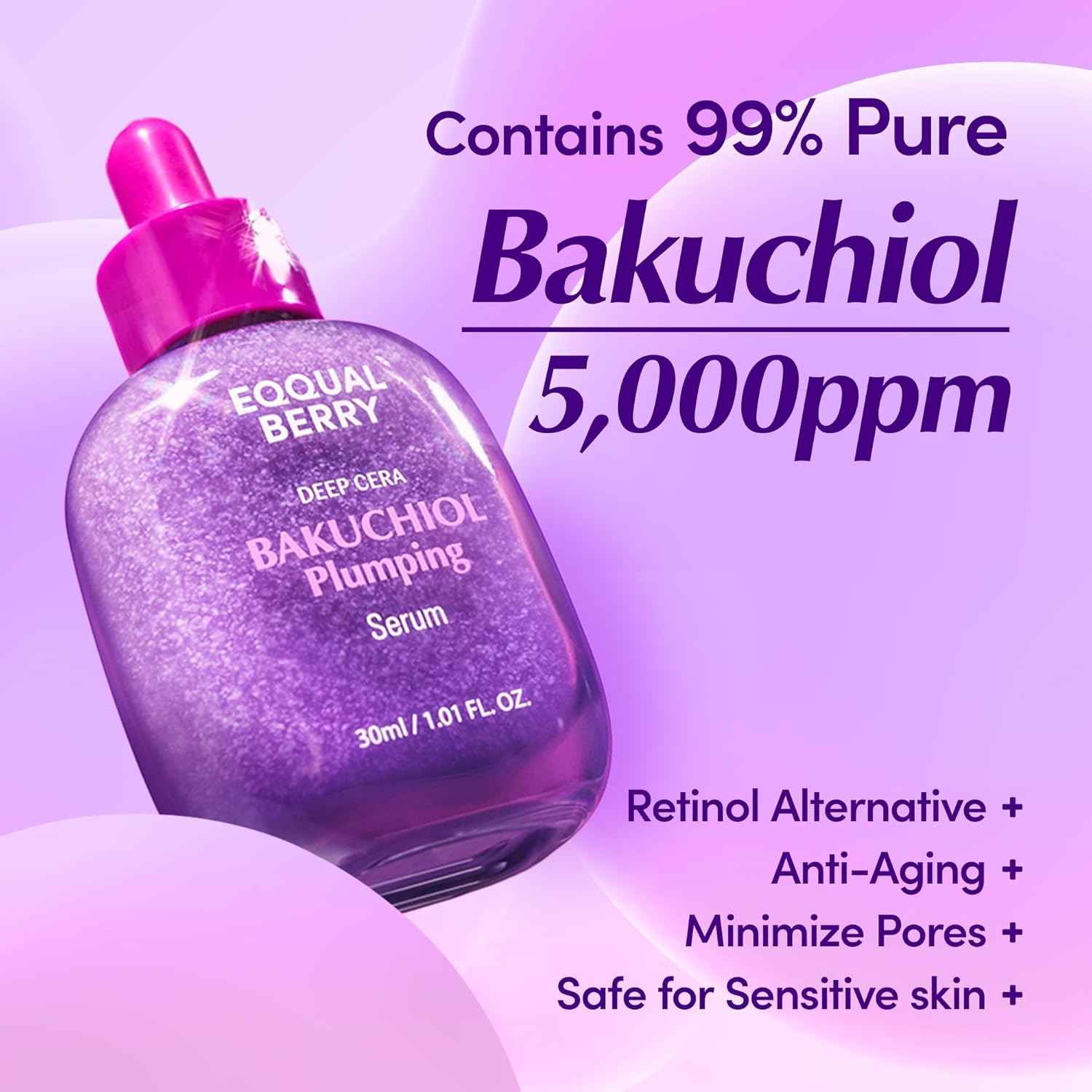 EQQUALBERRY Deep Cera Bakuchiol Plumping Serum