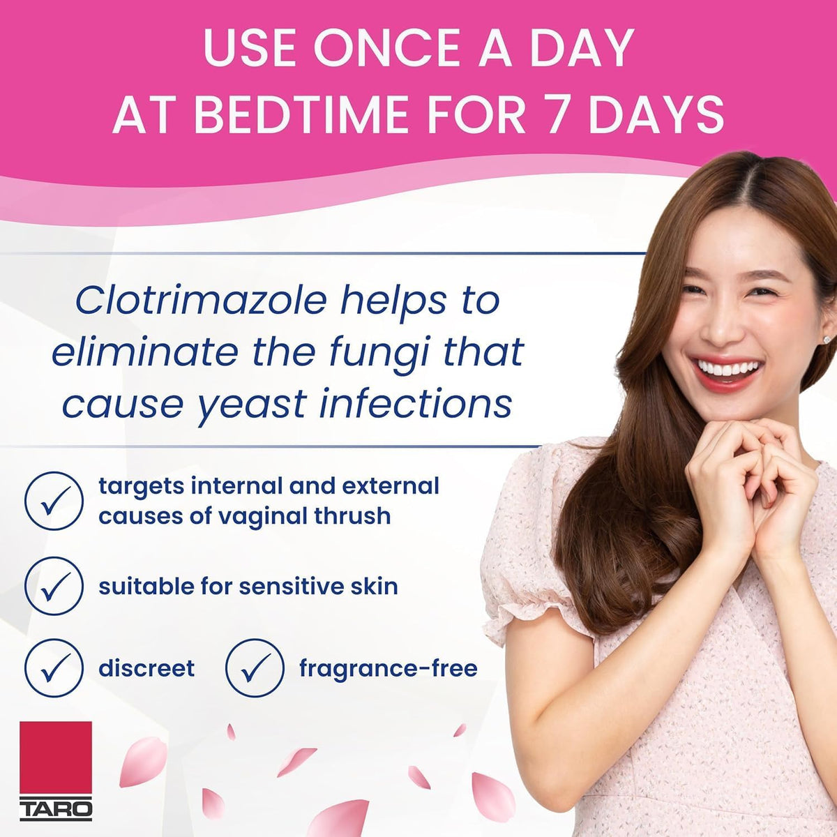 Taro Clotrimazole 7 Day Vaginal Cream Antifungal Treatmetn (1.5 oz)  DestGlow
