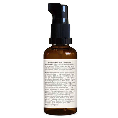 Forest Essentials Sun Fluid Tender Coconut Water with Turmeric &amp; Basil Leaf SPF 50|PA + +