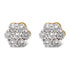 14K Yellow Gold 2.0 Cttw Diamond Floral Cluster Stud Earring with Screw Back (H-I Color, SI1-SI2 Clarity) by Bids.com