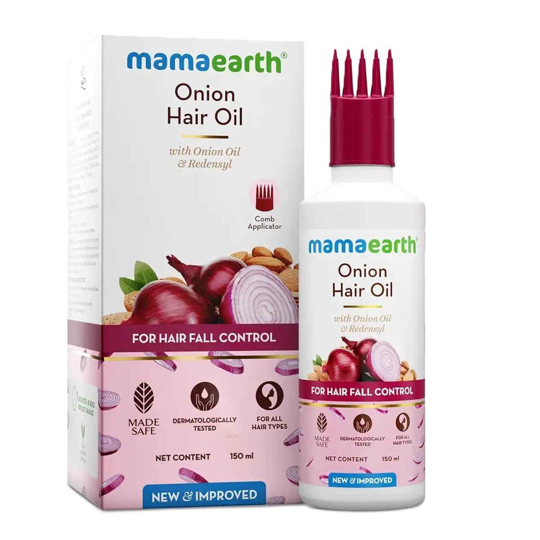 Mamaearth Onion Hair Oil With Onion &amp; Redensyl For Hair Fall Control
