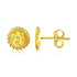 14k Yellow Gold Round Angel Post Earrings  DestGlow