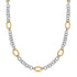 18k Yellow Gold and Sterling Silver Rhodium Plated Multi Style Chain Necklace by Bids.com