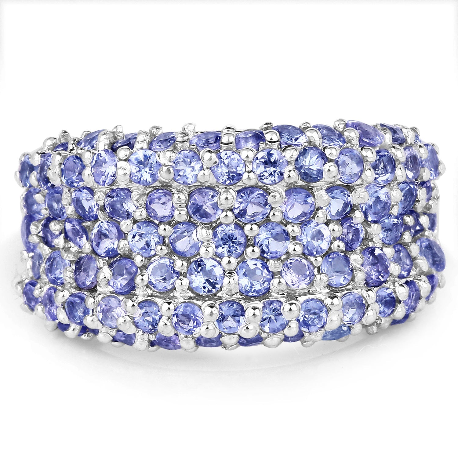 2.47 Carat Genuine Tanzanite .925 Sterling Silver Ring by Bids.com