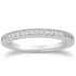 14k White Gold Pave Diamond Milgrain Wedding Ring Band Set 1/2 Around by Bids.com